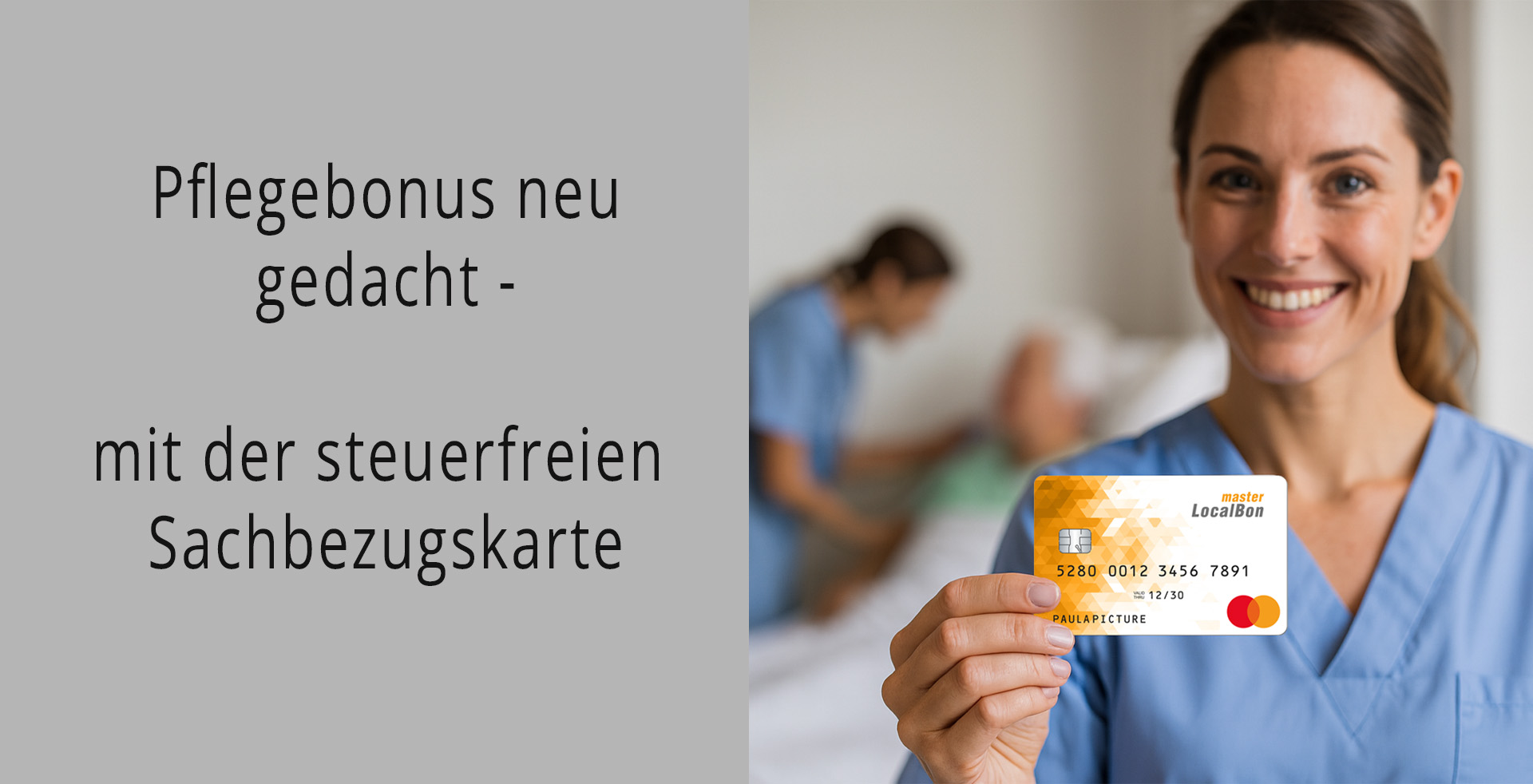 Sachbezugskarte als moderner Pflegebonus