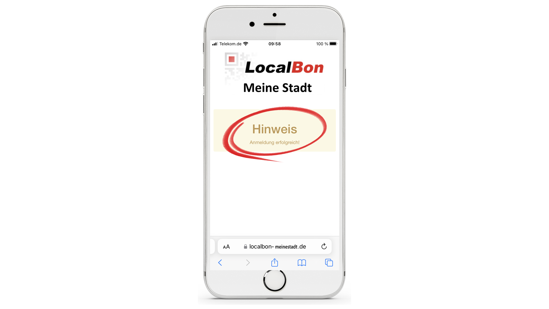 Anmelde-Bestätigung