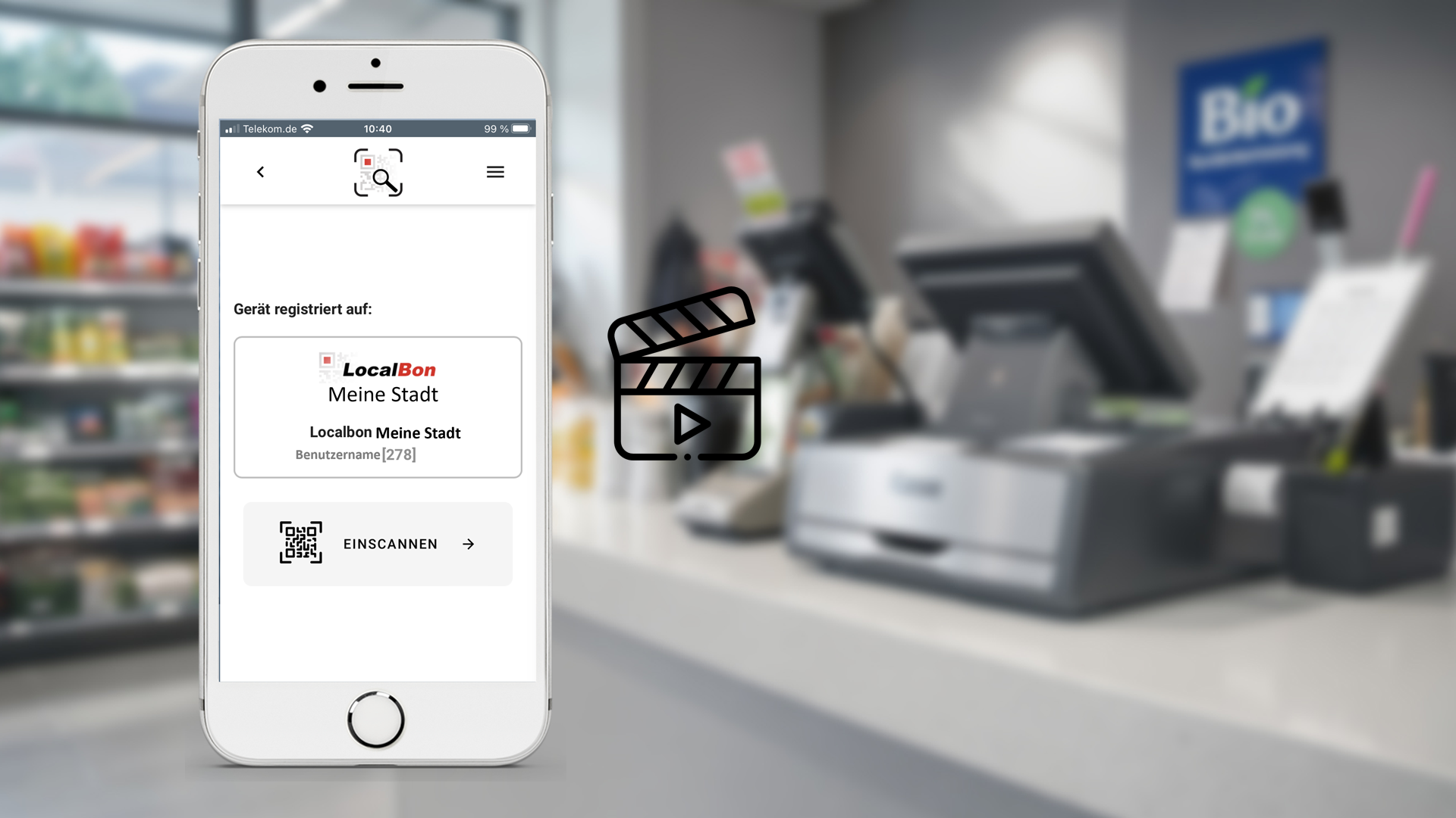Tumbnail zum Video Einlöse-App instsallieren.