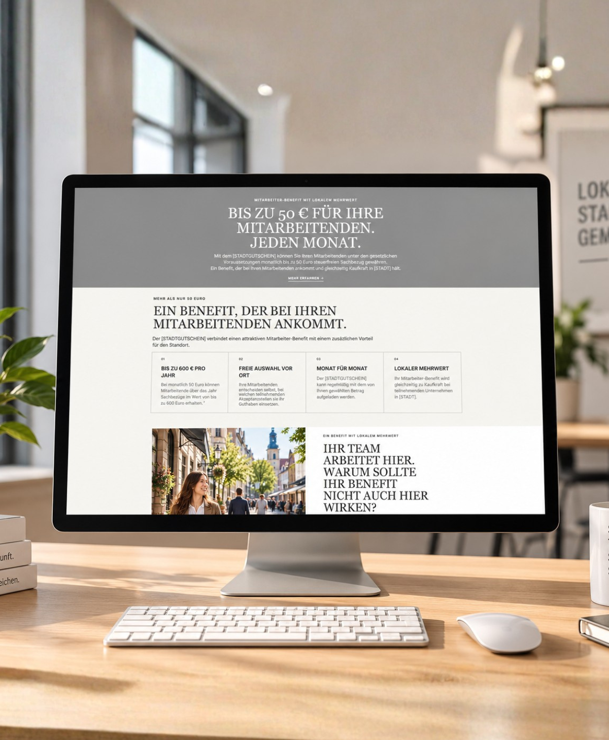 Arbeitger-Webseite im PC